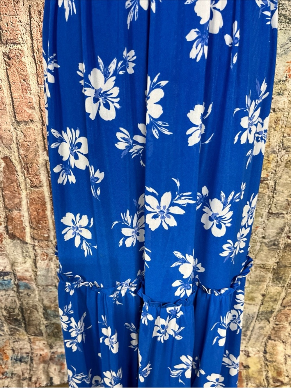 Siren Lily Blue White Floral Maxi Dress Size PXL - Picture 5 of 12
